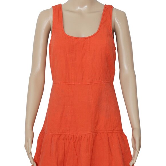 Free People Zouzou Mini Dress Orange Endless Summer Sleeveless Tiered M - Picture 3 of 7